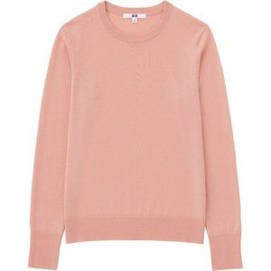 Uniqlo Merino Wool Crewneck Sweater Pink XS